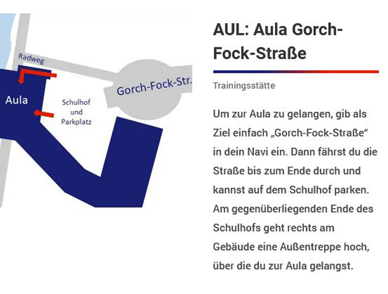 Anfahrt Aula